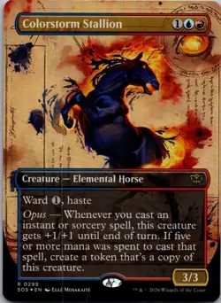 Colorstorm Stallion (Borderless) 299 Secrets of Strixhaven Foil NM - Image 1