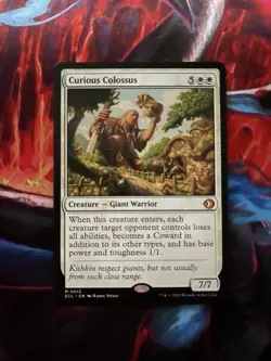 Wizards of the Coast MTG Curious Colossus Creature ECL EN 0012 White 7/7 Regular - Image 1