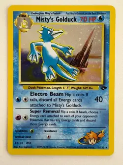 Pokemon TCG 2000 Gym Challenge Holo Rare Misty's Golduck (13/132) - NM/LP - Image 1