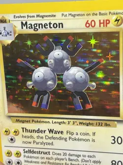 Magneton 9/102 Base Set Shadowless Holo Rare Pokemon Card | English | NEAR MINT. - Image 4