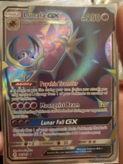 Lunala GX Ultra Rare Full Art Holo SM Base Set 141/149 Pokemon TCG - Image 1