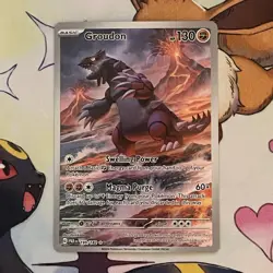 Pokemon Groudon 199/182 SV04 Paradox Rift Illustration Rare Holo 130 HP - Image 1