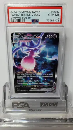 2023 Pokemon Hatterene VMAX #GG47 Crown Zenith PSA 10 Gem Mint - Image 1