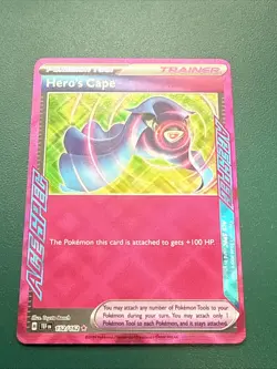 Pokemon TCG Hero's Cape 152/162 ACE SPEC Rare Holo SV05: Temporal Forces 2024 - Image 1