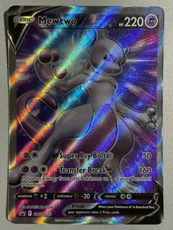 Mewtwo V SWSH229 Holo Promo Sword & Shield Promo Pokemon Holo Lightly Played - Image 1