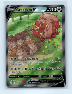 Pokemon tcg SWSH08: Fusion Strike Greedent V (Alternate Full Art) Near Mint - Image 1