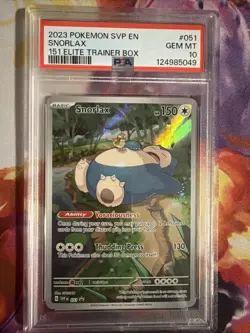 2023 POKEMON EN SNORLAX #051 SV SCARLET & VIOLET PROMO HOLO PSA 10 - Image 1