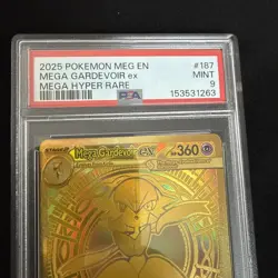PSA 9 Mega Gardevoir EX 187/132 Gold Hyper Rare Pokemon MEG EN - Image 2