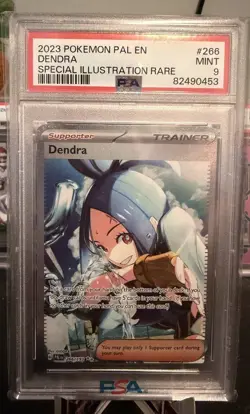 2023 Pokemon S&V Paldea Evolved Dendra Special Illustration Rare PSA 9 #266/193 - Image 1