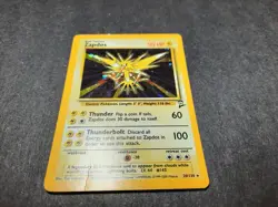2000 Pokemon Base Set 2 #20 Zapdos Rare Holo MP-HP - Image 2