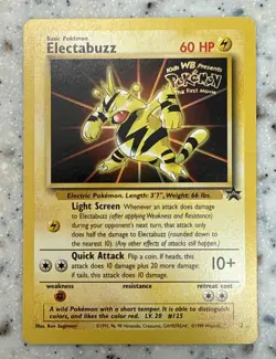 Electabuzz Pokemon WB Gold Stamp #2 1999 First Movie Black Star Promo Card - Image 1