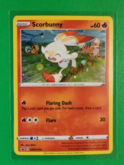 Pokemon TCG SWSH Black Star Promo Scorbunny #SWSH244 Cosmos Rare - Image 1