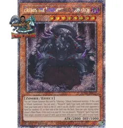 Yugioh! 1x Erebus the Underworld Monarch RA04-EN019 Platinum Secret Rare NM - Image 1
