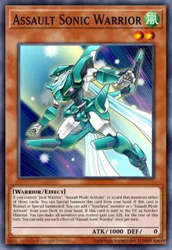 BLZD-EN005 – Assault Sonic Warrior Common PREORDER Yu-Gi-Oh! - Image 1