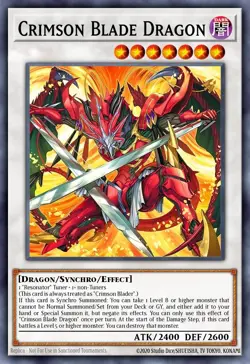 BLZD-EN037 Crimson Blade Dragon Ultra Rare 1st Edition YuGiOh Preorder - Image 1