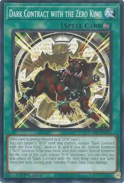 3x YuGiOh Dark Contract with the Zero King Common 1st Edition NM (DOOD) - Image 1