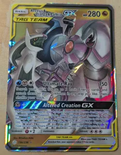 Pokemon TCG - Arceus & Dialga & Palkia GX 156/236 - Cosmic Eclipse Card Game - Image 1