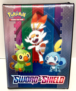 POKEMON SWORD & SHIELD JUMBO CARD BINDER GAME STOP PROMO + 4 JUMBO POKEMON CARDS - Image 1