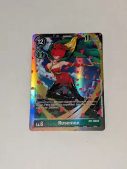 Rosemon BT1-082 SR - Digimon Trading Card Game Card - Image 1