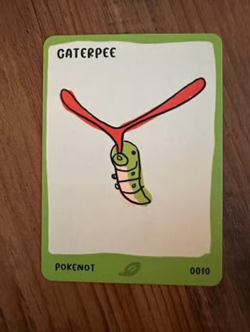Pokemon parody card Pokenots Dysfunctional passholder Caterpee - Image 1