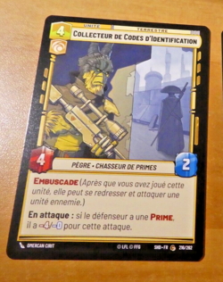 STAR WARS OMBRES DE LA GALAXIE UNLIMITED CARD GAME TCG CARTE 216/262 SHD.FR NM - Image 1