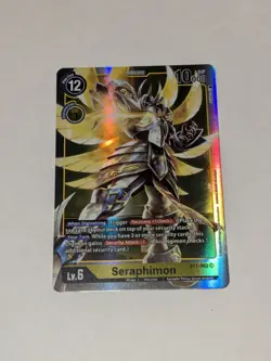 Japanese Digimon Card Game Seraphimon BT1-063 SR Holo - Image 1
