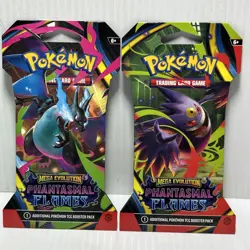 Pokemon Mega Evolution Phantasmal Flames Sleeved Booster Pack - Lot Of 2 - Image 2