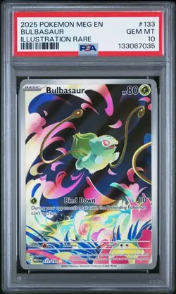 Pokemon Bulbasaur Mega Evolution Illustration Rare #133 PSA 10 Gem Mint - Image 1
