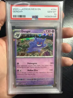 2023 POKEMON MEW EN-151 #094 GENGAR PSA 10 NEW CERT - Image 1