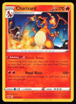 2020 Sword & Shield - Vivid Voltage Charizard Stage 2/Rare - #25 - Image 1