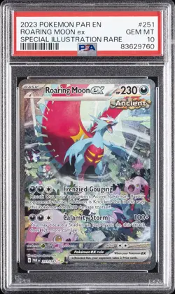 2023 POKEMON PAR EN-PARADOX RIFT #251 ROARING MOON EX PSA 10 - Image 1