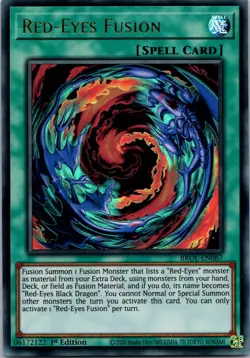 Yugioh Red-Eyes Fusion BROL-EN067 1st Edition Ultra Rare NM - Image 1