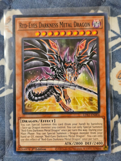 Red-Eyes Darkness Metal Dragon LDS1-EN004 Yugioh NM - Image 2