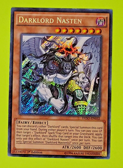 Yu-Gi-Oh Darklord Nasten 1st Edition Secret Rare DESO-EN032 Vlp - Image 1