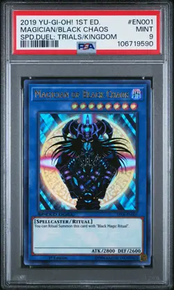 2019 YU-GI-OH! SPEED DUEL: TRIALS OF THE KINGDOM MAGICIAN OF BLACK CHAOS PSA 9 - Image 1