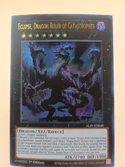 Yu-Gi-Oh! Eclipse, Dragon Ruler of Catastrophes Ultra Rare ALIN-EN048 1st Ed - Image 1