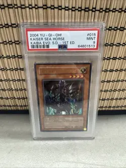 2004 Yu-Gi-Oh Kaiba Evolution 1st Edition Kaiser Sea Horse #15 PSA 9 - Image 1