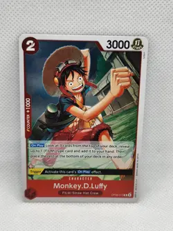One Piece Card Game Monkey D. Luffy Foil Rare OP06-013 Wings of the Captain NM - Image 1