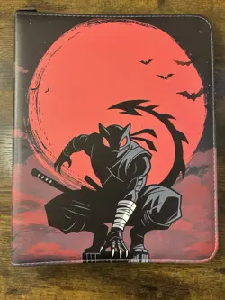 Ninja Card Holder Binder Red Black Sleeves Pokemon Trading Cards - Image 1