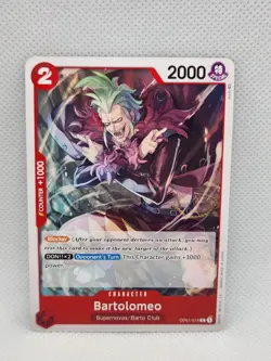 Bartolomeo OP01-019 C Common One Piece Card Game English Red Barto Club NM - Image 1