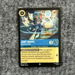 Disney Lorcana Whispers in the Well Judy Hopps 156/204 Super Rare NM - Image 1