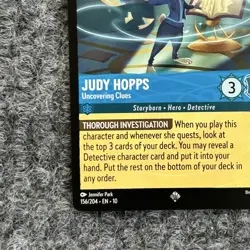 Disney Lorcana Whispers in the Well Judy Hopps 156/204 Super Rare NM - Image 4