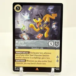 Disney Lorcana Whispers In The Well Pluto Steel Champion 191/204 NM - Image 1