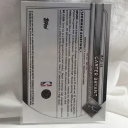 Carter Bryant Chrome Reptilian Refractor Rookie 2025-26 Bowman Card BCV-14 Spurs - Image 2