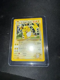 Pokemon TCG 2000 Gym Challenge: Lt. Surge’s Raichu 11/132 Rare Holo Card - Image 1