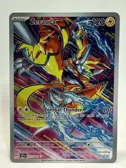 Pokemon TCG Stellar Crown Zeraora Card Illustration Rare 151/142 NM - Image 1