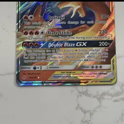 Pokemon Reshiram & Charizard GX 20/214 Holo Card LP/MP Bent Front Clean Back - Image 2