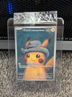 PIKACHU VAN GOGH WITH GREY FELT HAT SVP EN 085 PROMO POKEMON CARD-SEALED - Image 1
