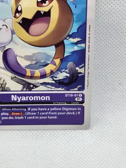 Nyaromon ST10-01 U Digimon CCG | Parallel World Tactician Near Mint Card - Image 4