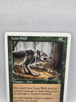 Lone Wolf Creature Card 7th Edition MTG Mythic Relics NM Magic The Gathering - Image 2